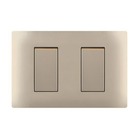 Interruptor intermedio residencial de 2 cuadrillas, interruptor de la luz del oro ignífugo
